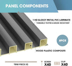 OUZUGIE WPC Acoustic Slat Wall Paneling, Living Room, TV Background, Study Room - Image 4