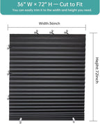 Changshade 12 Pack Temporary Shades, Pleated Paper Blinds - Image 3
