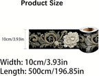 Beige Floral Scroll Wallpaper Border 196x4 Inch Peel and Stick Wall Border - Image 8