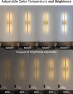 Battery Operated Wall Sconces Set of 2: 10000mAh Rechargeable Wall Lights - Image 6
