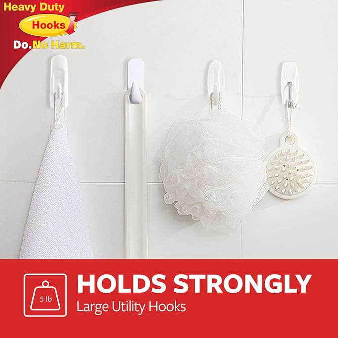 Sinfuo Wall Hooks for Hanging 10 Large Hooks, Heavy Duty Wall Hooks - Image 8