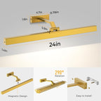 Afyuol Picture Lights for Wall, Battery Operated Picture Light 24in Gallery - Image 7