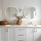 Sunniry White Round Mirror 24 inch, 2 Pack White Circle Mirror, Round Bathroom - Image 4
