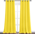NICETOWN Bright Yellow Curtains 90" Long - Image 2