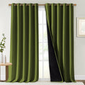 NICETOWN 100% Blackout Blinds, 70 inches x 108 inches, Olive Green, Laundry by NICETOWN