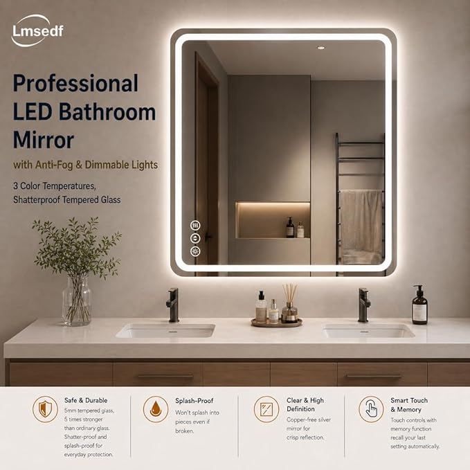 30" x 36" Led Bathroom Mirror - Image 2