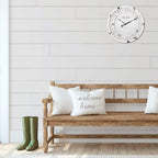 Presentime & Co 10" Farmhouse Series Wall Clock, Shiplap Style, Raised 3D - Image 4