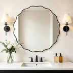 WallBeyond Round Wavy Mirror for Wall Decorative 36 inch, Modern Round Mirror by WallBeyond