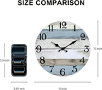 JoFomp 10 Inch Wooden Wall Clocks Battery Operated, Silent Wall Clock Non - Image 2