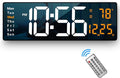 Digital Wall Clock Large Display, 16.2 Inch, LED Digital Clock by Abovsare