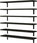 WOPITUES Wood Floating Shelves Set of 6, 24 inch Long Floating Shelves by WOPITUESOfficial