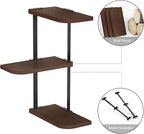 Love-KANKEI Corner Shelf Wall Mount of 3 Tier Rustic Wood Floating Shelves - Image 5