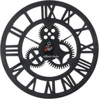 33" Roman Bronze Noiseless Silent Gear Wall Clock - Image 3