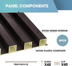 OUZUGIE WPC Acoustic Slat Wall Paneling, Living Room, TV Background, Study Room - Image 4