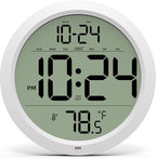 Digital Wall Clock with Date, Indoor Temperature, Battery-Operated Digital Clock by DigitalClocks