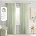 MIULEE Back Tab Sage Green Curtains 84 Inch Length 2 Panels Set by MIULEE