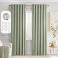 MIULEE Sage Green Back Tab Blackout Curtains 72 Inch Length 2 Panels Set by MIULEE