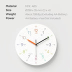 mooas Kids Easy Learning Flatwood Wall Clock - Image 9