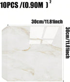 Chejiaye 10pcs Marble Peel and Stick Backsplash Waterproof Washroom Wall Panels - Image 4