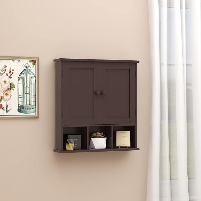 TaoHFE Brown Medicine Cabinets, Bathroom Wall Cabinet - Image 9