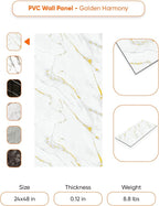 IZODEKOR Marble-Look Wall Panels – Set of 4, 47.24 × 23.62 inches – Alternative - Image 7
