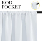 NICETOWN Greyish White Window Curtain Panels - Image 3