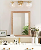 AAZZKANG Rustic Mirrors for Wall Rectangle Wooden Frame Hanging Mirror for - Image 4