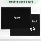 DOLLAR BOSS Large Black Cork Board Double-Sided Bulletin Board - Image 3