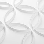 Art3d PVC 3D Wall Panel Interlocked Circles in Matt White Cover 32 Sq.ft - Image 5