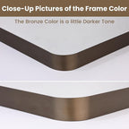 LOAAO 60”X28” Bronze Bathroom Mirrors - Image 3