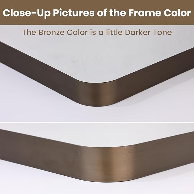 LOAAO 24”X32” Bronze Bathroom Mirrors - Image 3