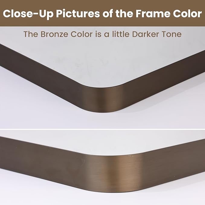 LOAAO 60”X30” Bronze Bathroom Mirrors - Image 3