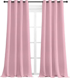 NICETOWN Crystal Pink Blackout Curtains 108" Long, 2 Pieces by NICETOWN