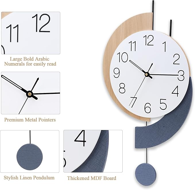 Dankeit Decorative Silent Quartz Wall Clock - Image 2