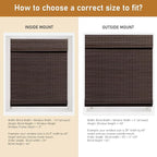 SEEYE Cordless Bamboo Roman Shades, Roll Up Blind Privacy Shade - Image 6