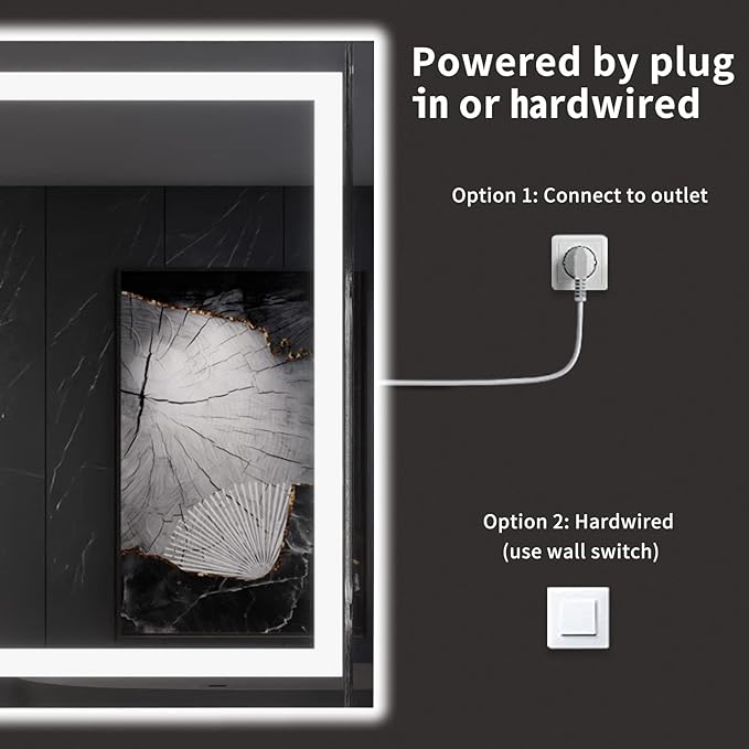 LOAAO 60X40 LED Bathroom Mirror - Image 7