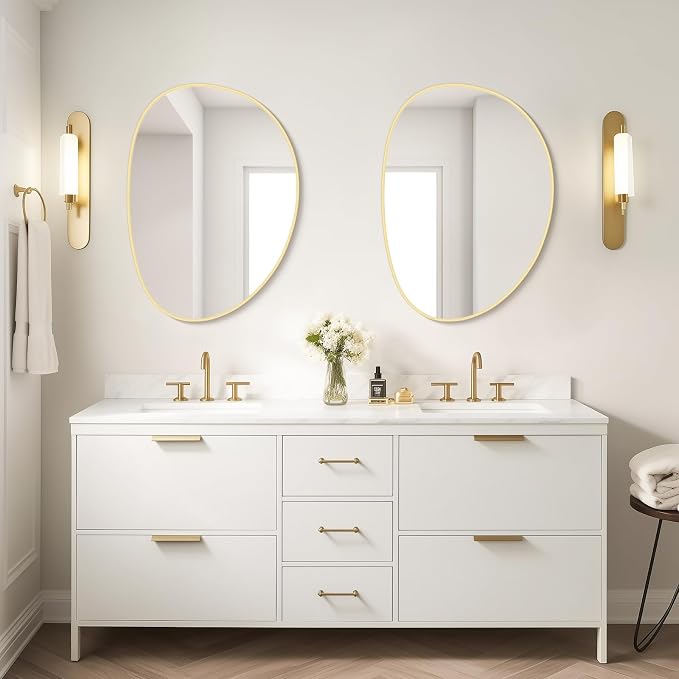 WallBeyond Irregular Wall Mirror, Asymmetrical Mirror Wall Mounted - Image 3