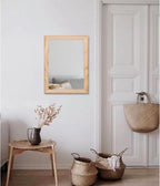 AAZZKANG Rustic Mirrors for Wall Rectangle Wood Frame Mirror Decorative for - Image 5