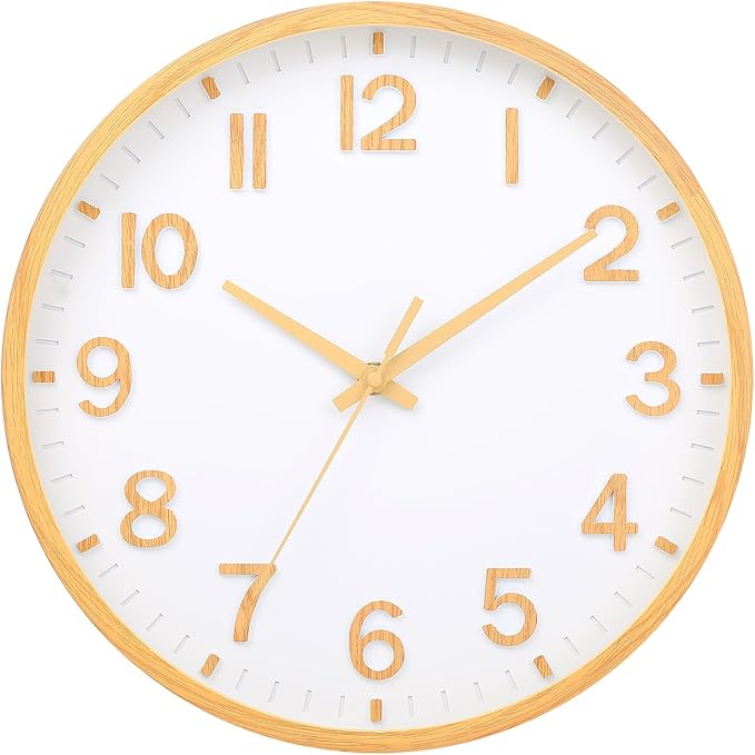 Wall Clocks Battery Operated 8 inch Modern Wall Clock, Silent Non Ticking Wall by Unknown