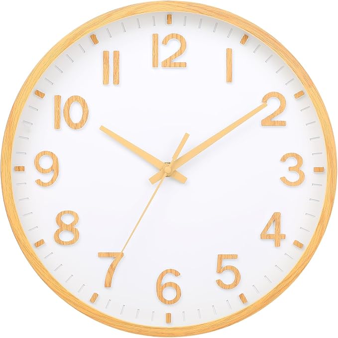 Wall Clocks Battery Operated 10 inch Modern Wall Clock, Silent Non Ticking Wall by Unknown