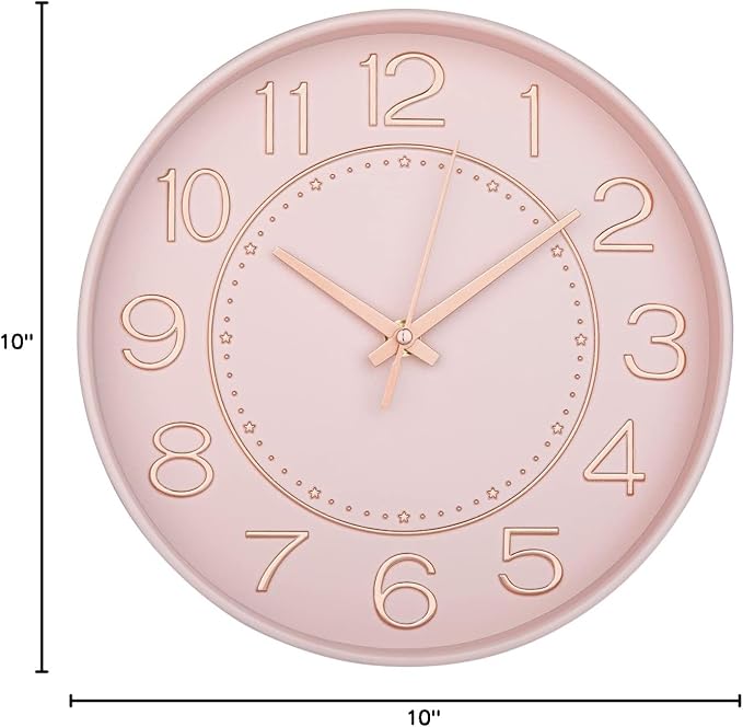 HZDHCLH 10 inch Small Wall Clocks Battery Operated, Silent No Ticking Clock - Image 7