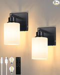 Rayogale Battery Operated Wall Sconce Set of 2, Easy Install Dimmable Wireless by Rayogale