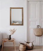 AAZZKANG Rustic Wood Mirror Rectangle Decorative Wall Mirrors - Image 5