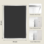 Koonmi Silver Rectangle Wall Mirror, 30x40 Inch Bathroom Mirror, Aluminum Frame - Image 2