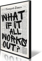 What If It All Works Out Canvas Wall Art, Positive Affirmations Wall Decor by Enlaizhude