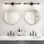 Fabuday Silver Circle Mirror for Wall 22 inch - Image 2