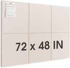 MaxGear Extra Large Cork Board for Wall 72" x 48", Light Tan Bulletin Board by MaxGear