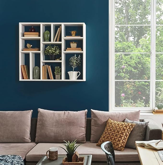 Safiyya 393"x17.7" Dark Blue Peel and Stick Wallpaper Blue Contact Paper Solid - Image 3