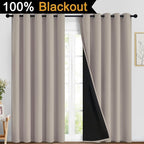 Yakamok 100% Blackout Curtains 96 Inches Long, 2 Thick Layers Heat and Full - Image 2