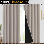 Yakamok 100% Blackout Curtains 84 Inches Long, 2 Thick Layers Heat and Full - Image 2